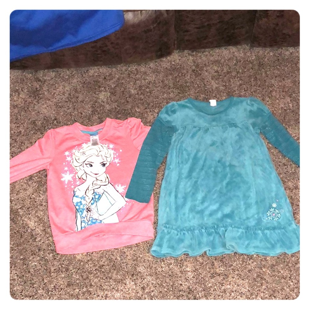 Frozen sweatshirt and Frozen dress like new
